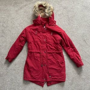 OLÉ by KOTON hooded red parka coat/jacket